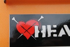 Heartless Wheels Skateboard Gothic Punk Rare Z30B Vintage Skateboarding STICKER