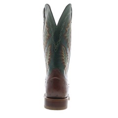 Tony Lama Hayden Full Quill Ostrich Made In USA Mens Brown Wide Western Boots