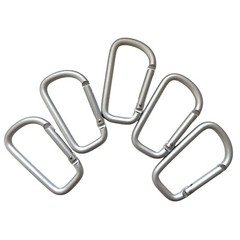 Pack 150 pcs 3″ Heavy Duty Carabiner Black D Clip Key Chain Spring D Shape