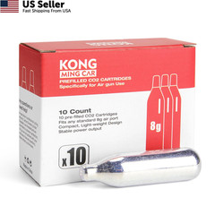 KONG MING CAR 8 Gram / 12 CO2 Cartridges, Non-Threaded,High-Grade silver