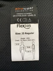 NEW Airowear Flexion J3 Regular Black Cross Country Body Protective Vest XC $460