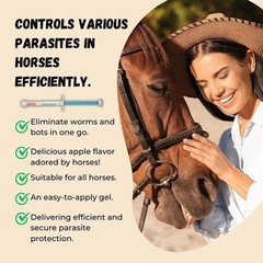 10 Pack New Paste Wormer Horse Dewormer Apple Flavor US Free Shipping EXP01/2028