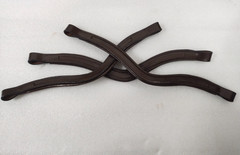 Tan Brown4x1 Leather Empty Channel Browband For Horses 8 MM – U Shape 14″ & 15″
