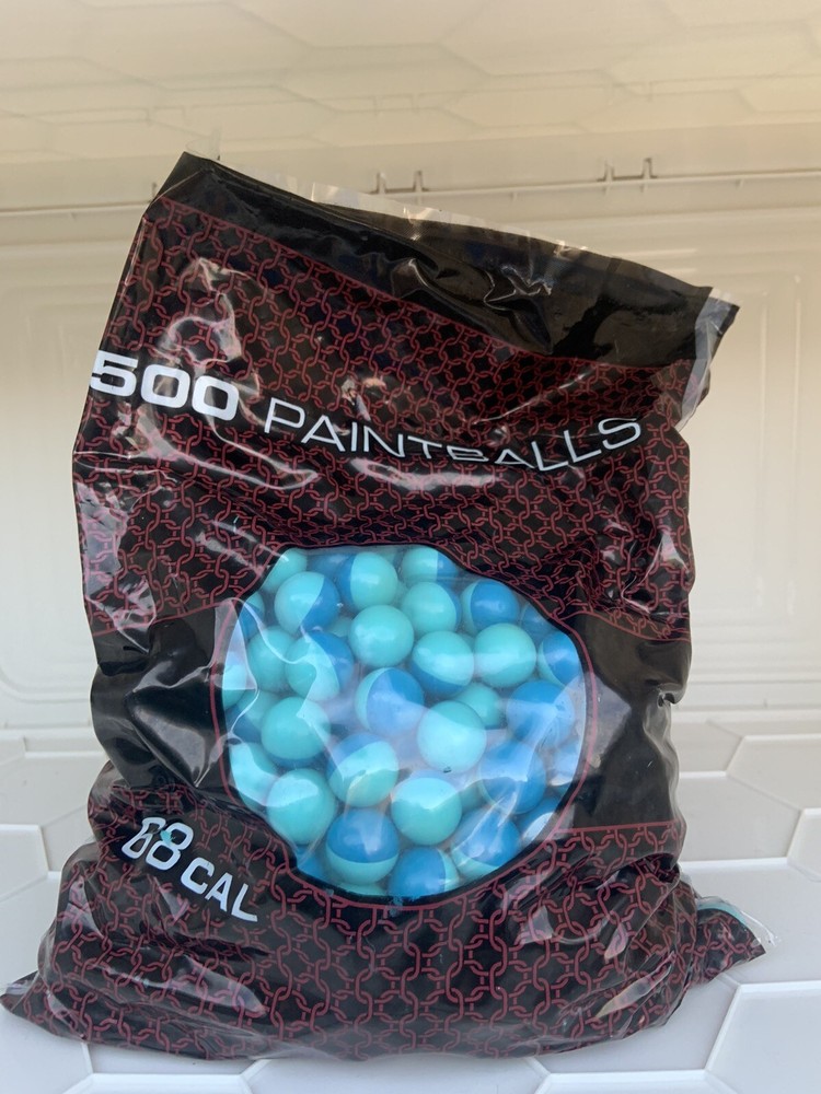 500 Rounds / Paintballs Blue 68 Cal Brand New Sealed Bag Paintball