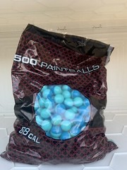 500 Rounds / Paintballs Blue 68 Cal Brand New Sealed Bag Paintball