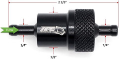 Billet Aluminum Universal 1/4 Sintered Bronze In-Line Fuel Filter for Motorcycle