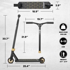 V2 Pro Trick Scooters, Stunt Scooter for Kids Ages 6-12 Years and Teens – Com…