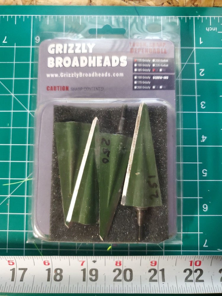 Grizzly Broadheads 125 Grain Left Single Bevel