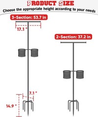 Queension Manual Flip Scoreboard with Stand, Cornhole Scoreboard with Drink H…