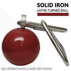 Amber Throwing Weight Hammers Solid Iron Lathe-Turned Ball with Ball Bearing