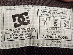DC SHOE ANTHONY VAN ENGELEN AVENGER BROWN SZ 6 SKATEBOARD SHOES NIB Vintage A10