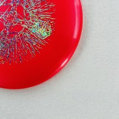 Discraft Comet Red Disc Golf Disc 175-176 Holographic Foil Stamp Driver Frisbee