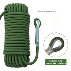 Static Climbing Rope – 12Mm High Strength Arborist Rope 32FT for Outdoor Rappell