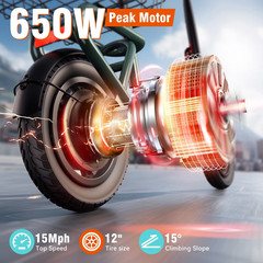 Electric Scooter for Adults – 8.5″/10″/12″ Tires,Peak 500W-700W Motor, 15-30 Mil