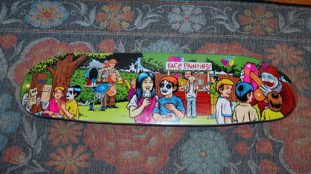 Stranglove Skateboards Serial Party I 8.875 Deck Sean Cliver Signed Art Screened