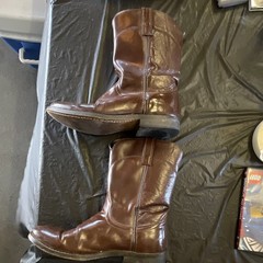 Laredo Men’s Brown Leather Western Equestrian Boots 8.5 D MPN 28-7925