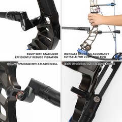Perogen Compound Bow Single Side Adjustable V Bar Mount, Quick Disconnect Bow…