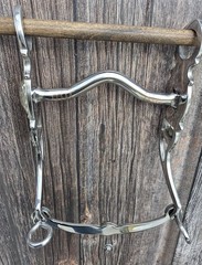 Western Silver Show Bit – 5 Inch Mouth – Low Port – Large Oval Concho Cheek