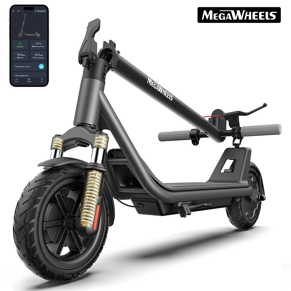 Electric Scooter for Adults 15.5MPH Foldable E Scooter APP&Dual Shock Absorption
