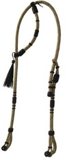 Western One Single Ear Headstall Rawhide Hand Braided Bridle Horse Tack Futurity