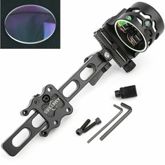 5 Pin Compound Bow Sight 0.019″ Fiber Micro 4X 6X 8X Archery Hunting Shoot RH LH