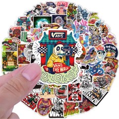 100PCS Stickers Bomb Vinyl Skateboard Guitar Luggage Pack Tide Brand Logo Decals