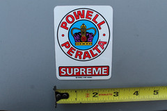 Powell Peralta Bones Supreme 1990 Clear OG Z83A Vintage Skateboarding STICKER