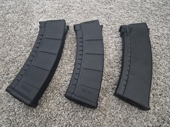 x3 Blue Box And LCT Mid Cap Ak Airsoft AEG Mags