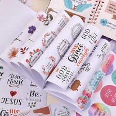 Pegatinas cristianas inspiradoras,pegatinas impermeables con versículos bíblicos