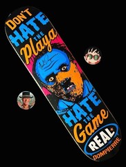 RARE SIGNED Nick Dompierre Hannibal Dont Hate The Playa Real Skateboard Deck NEW
