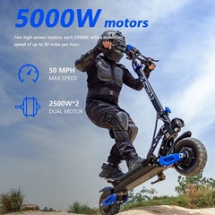 5000W Folding Electric Scooter for Adults andTeen 60V 25Ah 50MPH 10.5″ E-scooter