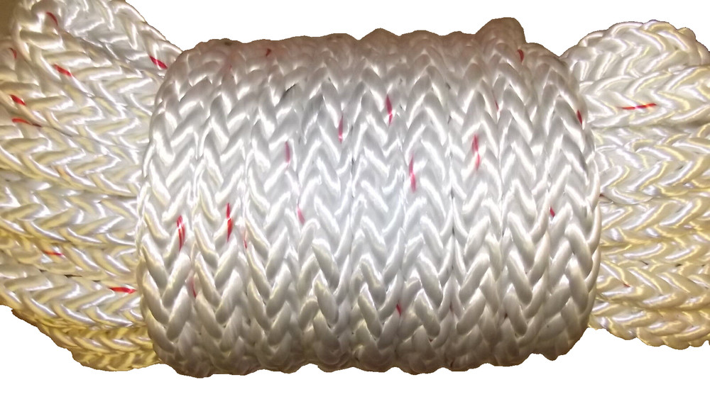 3/4″ x 50′ 12-Strand Braided Polyester Rope, Wire Pulling Line, Bull Rope
