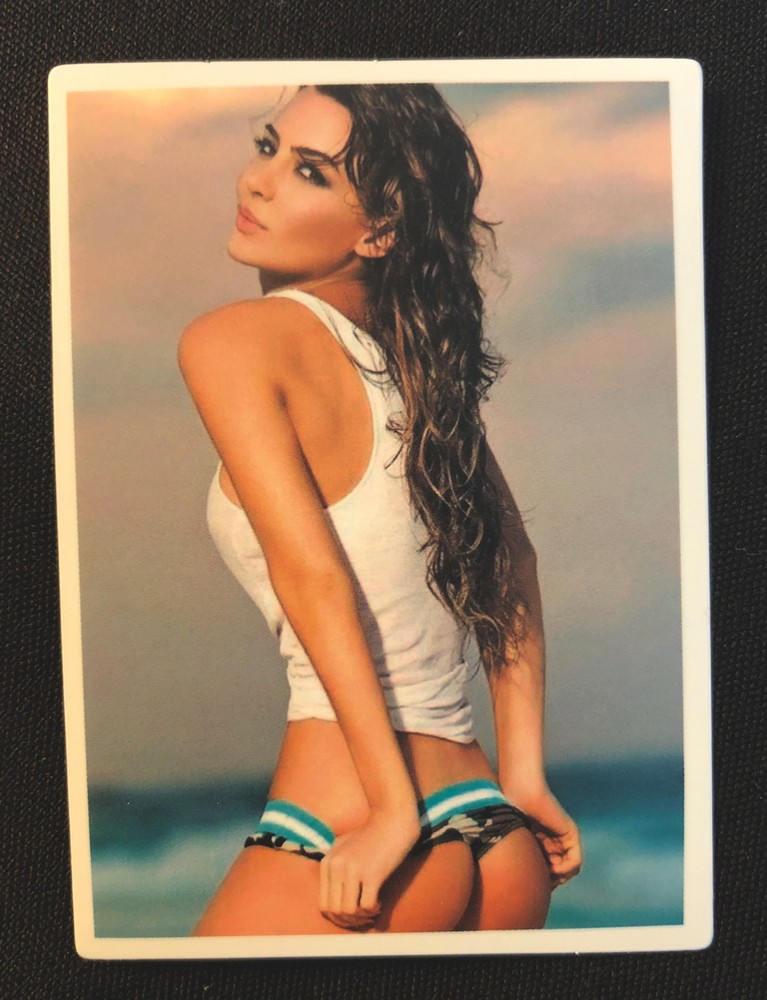 SEXY GIRL STICKER “TAKING IT OFF” 2“ X 3“ BEAUTIFUL BEACH PHOTO STICKER ￼