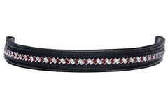 Browband People On Horses Diagonal Garnet/Clear – 1 3/4″ Endloop (2) 16″, (1) 17
