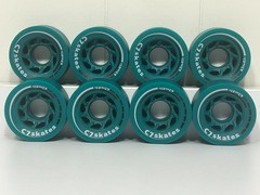 Set of 8 C7 Roller Skate Wheels 62mm x 83A Green (Enchanted Forest) Used Once