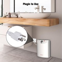Thermoflow Electric Mini Tank Water Heater, 4.0 Gallon 120V Corded Under Sink…