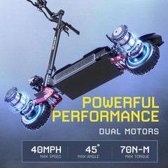 Folding Electric Scooter for Adult 6000W Dual Motor 50MPH 60V 38AH Fast Escooter