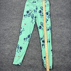 LuLaRoe One Size OS Leggings Mint Green Bicycle Print Soft
