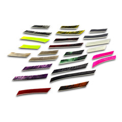 12pk Natural Feather Fletches «Low-Profile» (9mm) choose Length (5-10cm) +Color