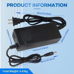 29.4V 2A Lithium Battery Charger DC 1 Prong 5.52.1mm Connector for 7s 24v Li-…