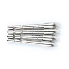 12PCS Archery 4.2mm Insert Arrow Heads Target Point Tip Broadhead Shaft DIY Hunt
