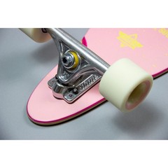 Dusters Culture Pink/Yellow 8.5″ x 33.0″ Longboard Cruiser Skateboard Complete