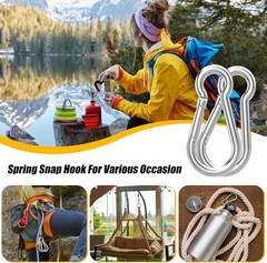 Versatile 30PCS Snap Hook Carabiner – 3-Inch Galvanized Steel for Weighty Loads