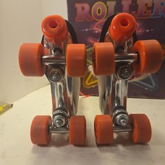 Vintage Roller Star Roller Derby Skates Size 9 White Leather Good Condition
