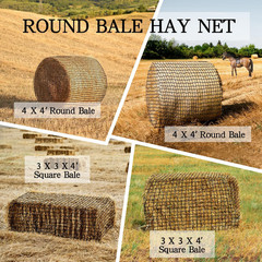 Large round Bale Hay Net, Knotless Hay Nets for Horses Slow Feed, Heavy Duty …