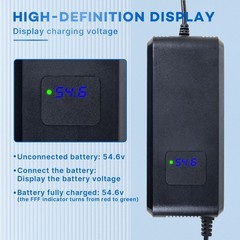 54.6V 4A Lithium Battery Charger for 48V 13s li-ion Battery DC 5.5 * 2.1/2.5m…