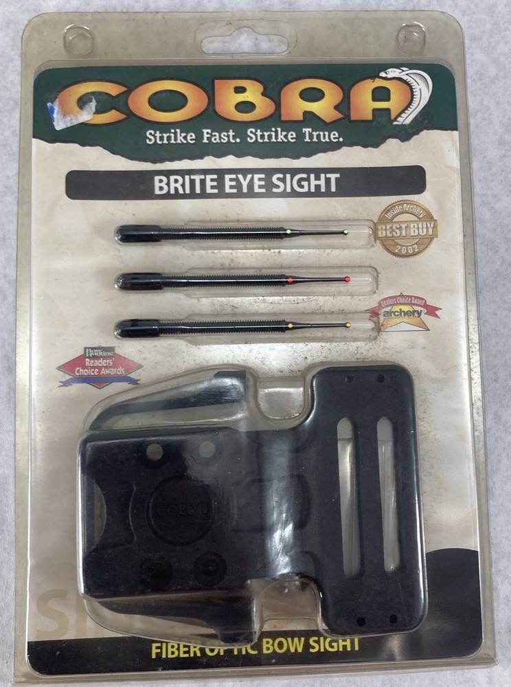 Cobra Brite Eye Fiber Optic Pin Sight C-467 Archery 3 Color Pins