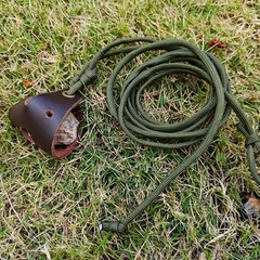 Shepherd Sling Handmade Paracord Leather Throwing Sling Old-Fashioned Slingsh…