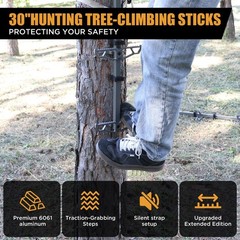 30″ Climbing Sticks,Lightweight Aluminum Treestand Climbing Sticks for Huntin…