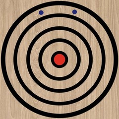 Epakh Axe Throwing Target Template Stainless Steel Black, Blue, Red